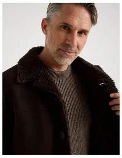 Regatta Sherling Collar Coat in Brown