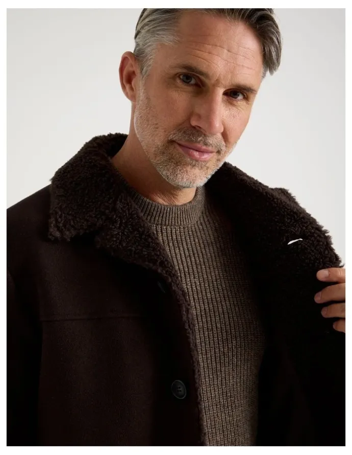 Regatta Sherling Collar Coat in Brown