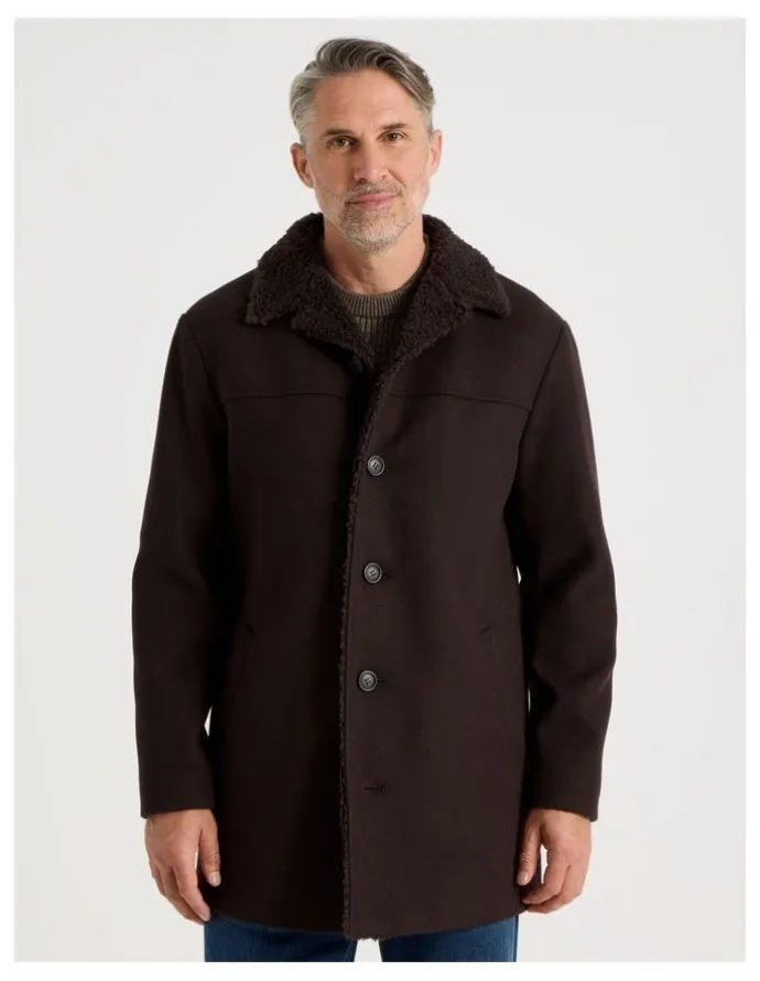 Regatta Sherling Collar Coat in Brown