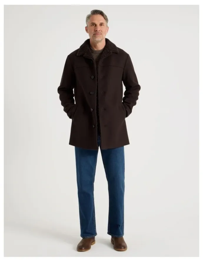Regatta Sherling Collar Coat in Brown