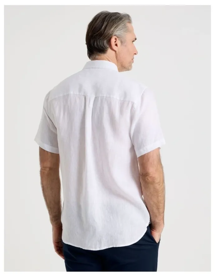 Regatta Short Sleeve Linen Shirt in White