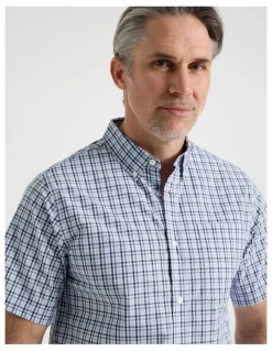 Regatta Short Sleeve Shirt in Blue Check