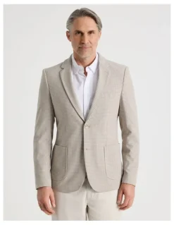 Regatta Textured Blazer in Sand Check