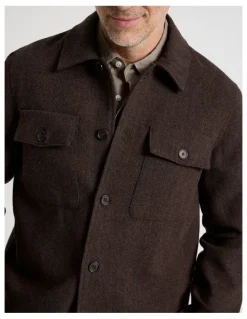 Regatta Textured Double Pocket Shacket in Navy