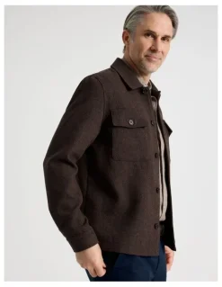 Regatta Textured Double Pocket Shacket in Navy