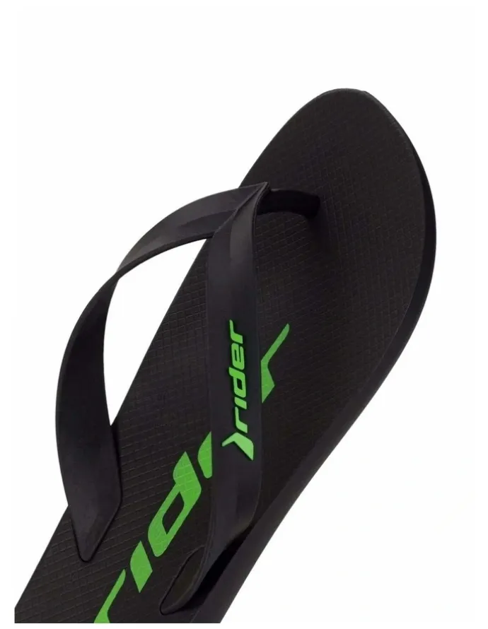Rider Flip Flop in Black/Green