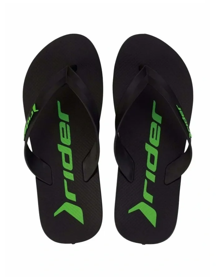 Rider Flip Flop in Black/Green