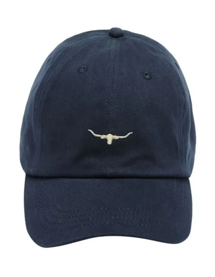 R.M.Williams Mini Longhorn Twill Cap in Blue Wash