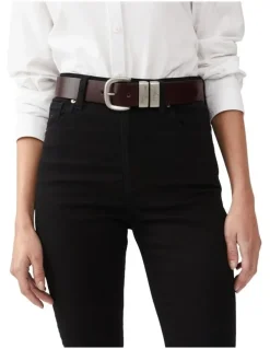 R.M.Williams Solid Hide Belt 3 Piece in Chestnut