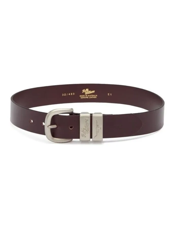R.M.Williams Solid Hide Belt 3 Piece in Chestnut