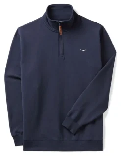 R.M.Williams Mulyungarie 1/4 Zip Sweater in Navy