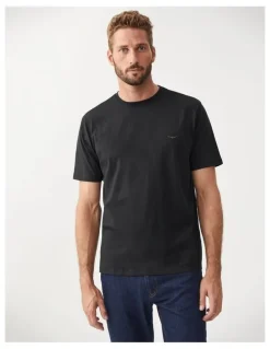 R.M.Williams Parson T-shirt in Black/Chestnut