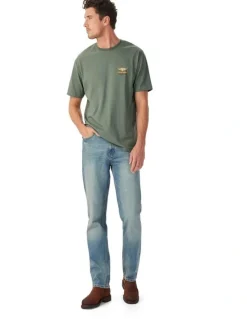 R.M.Williams Percy T-shirt in Spruce Green