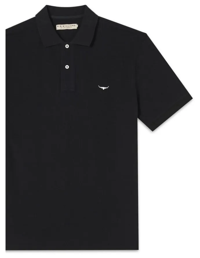 R.M.Williams Rod Polo Shirt in Black
