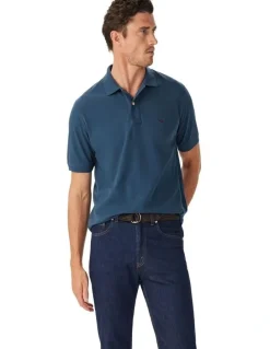 R.M.Williams Rod Polo T-shirt in Ensign Blue