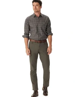 R.M.Williams Warrah Poplin Check Shirt in Blackberry