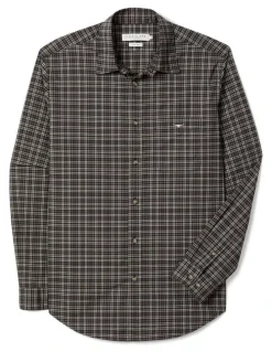 R.M.Williams Warrah Poplin Check Shirt in Blackberry