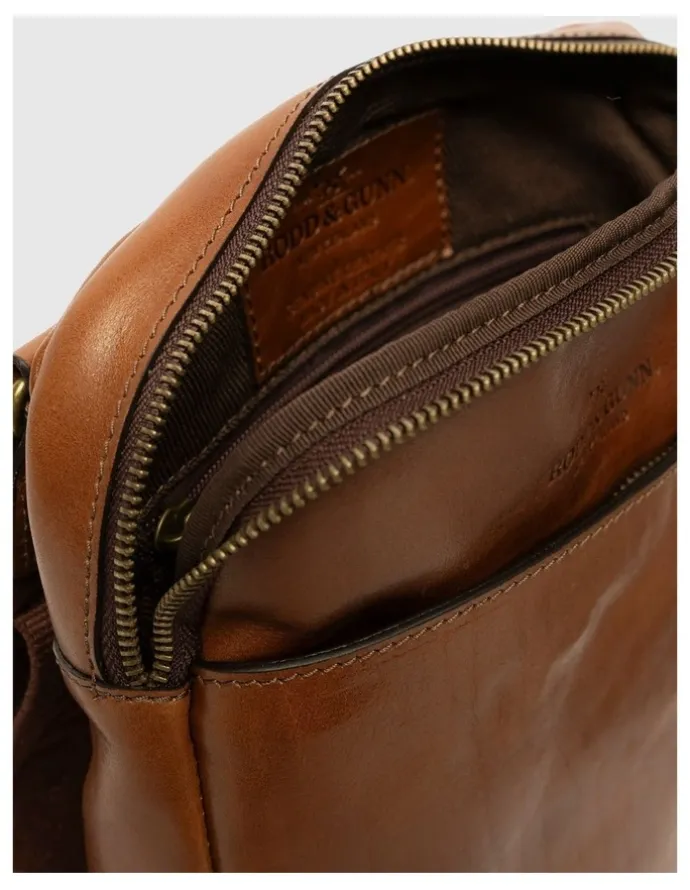 Rodd & Gunn Cambridge Crossbody Satchel Bag in Cognac