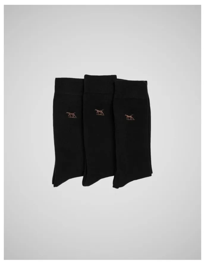 Rodd & Gunn Dry Plains Three Pack Socks in Onyx