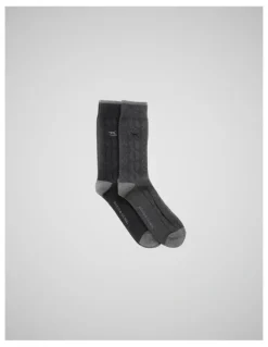 Rodd & Gunn Dunedin Cable Sock 2 Pack in Grey