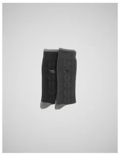 Rodd & Gunn Dunedin Cable Sock 2 Pack in Grey