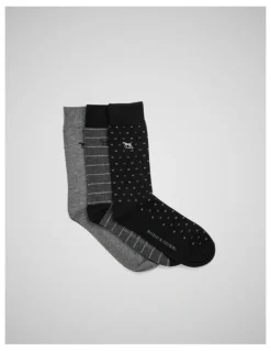 Rodd & Gunn Seafcliff Sock 3 Pack in Nero Multi
