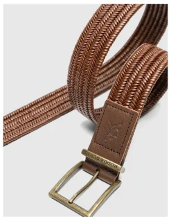 Rodd & Gunn Stirling Stretch Belt in Cognac