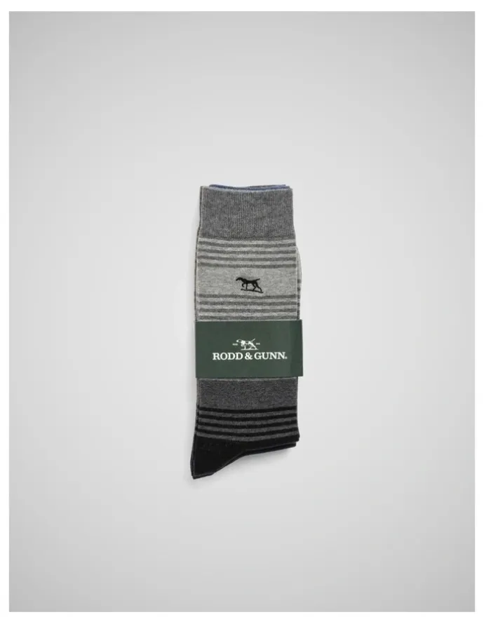 Rodd & Gunn Stratford Stripes Sock 3 Pack in Multi