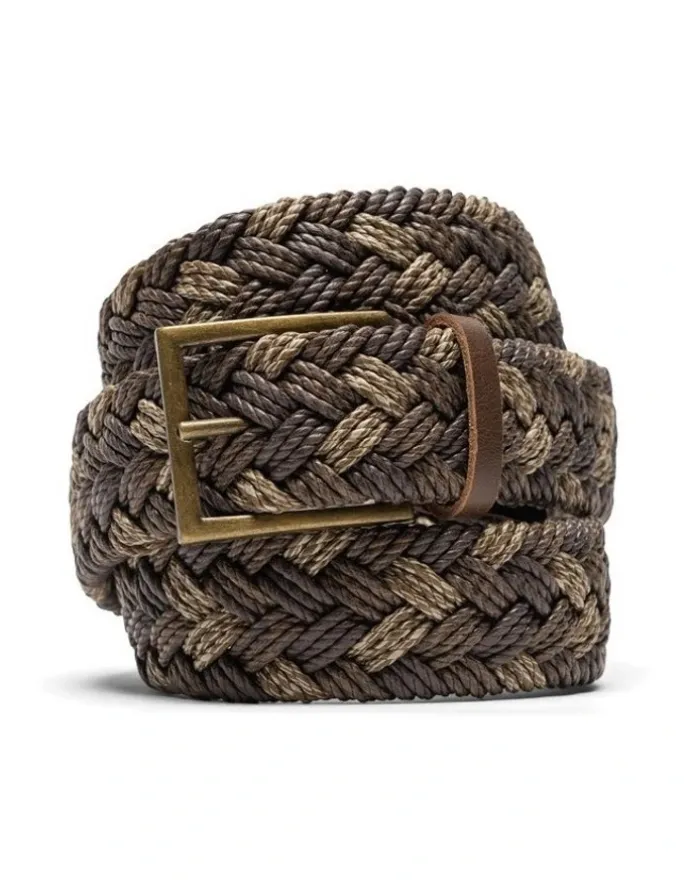 Rodd & Gunn Thames Weave Belt in Coffee Multi