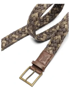 Rodd & Gunn Thames Weave Belt in Coffee Multi