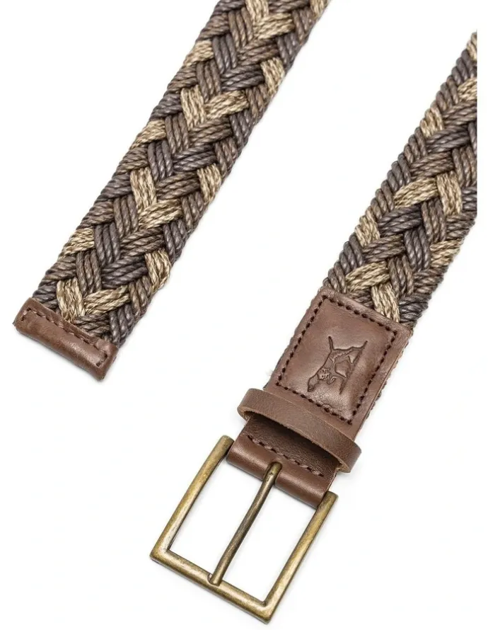 Rodd & Gunn Thames Weave Belt in Coffee Multi