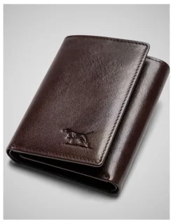 Rodd & Gunn Wesport Tri Fold Wallet in Chocolate