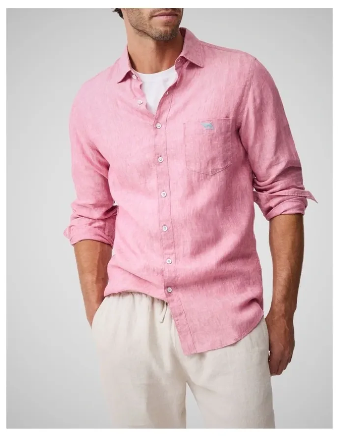 Rodd & Gunn Coromandel 2 Long Sleeve Sports Fit Shirt in Orchid