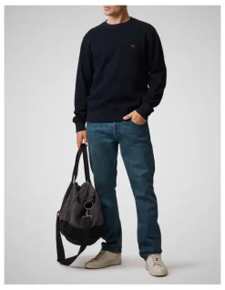 Rodd & Gunn Crew Neck Sweat Shirt in Deep Sea