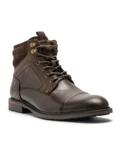 Rodd & Gunn Dunedin Military Boot in Chocolate Wash
