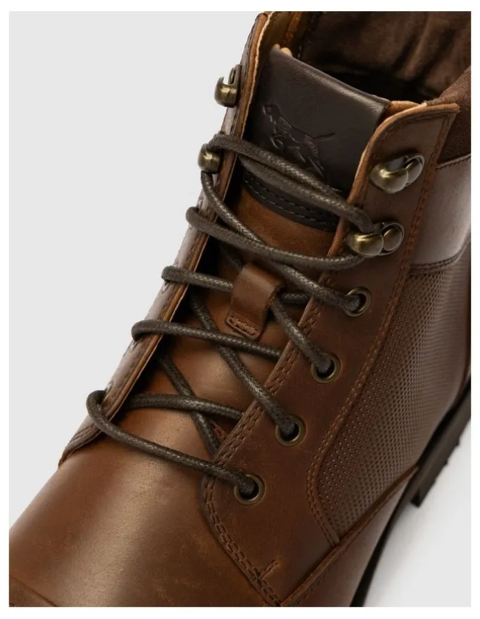 Rodd & Gunn Durham Military Boots in Coffee