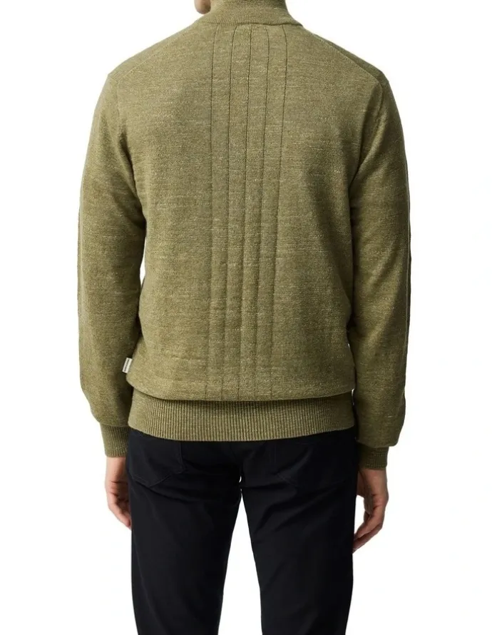 Rodd & Gunn Fortrose 1/4 Zip Knit in Olive