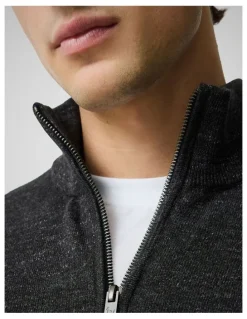 Rodd & Gunn Fortrose 1/4 Zip Knit in Ash