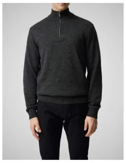 Rodd & Gunn Fortrose 1/4 Zip Knit in Ash