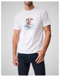 Rodd & Gunn Gunners Track T-shirt in Snow
