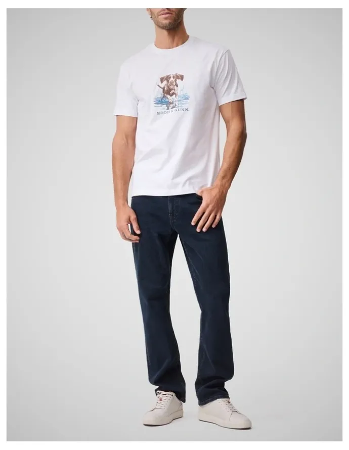 Rodd & Gunn Gunners Track T-shirt in Snow