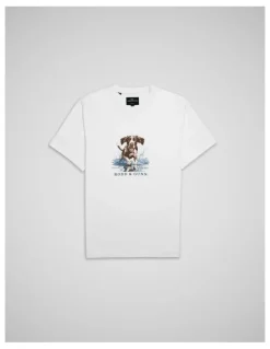Rodd & Gunn Gunners Track T-shirt in Snow