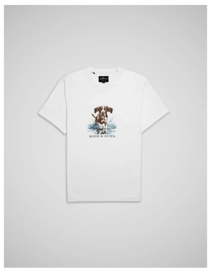 Rodd & Gunn Gunners Track T-shirt in Snow