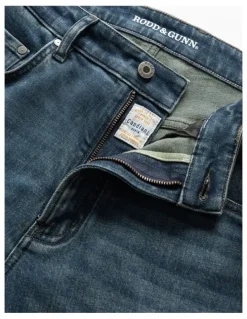 Rodd & Gunn Kurow Relaxed Fit Italian Denim Short Leg in Mid Blue