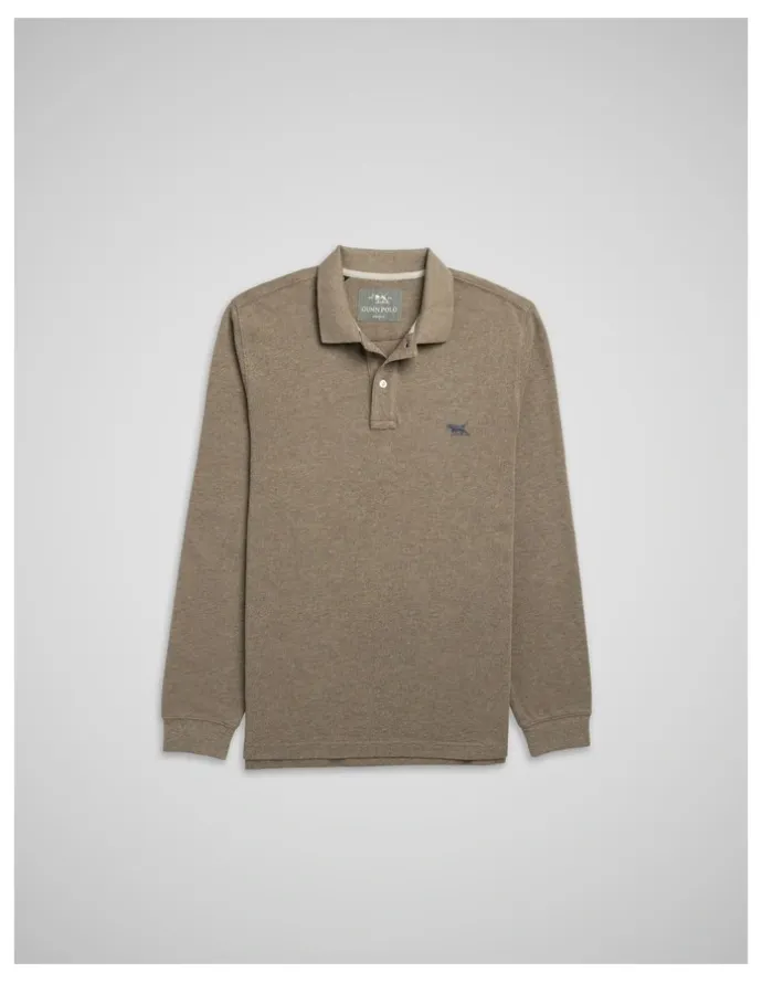 Rodd & Gunn Long Sleeve Sports Fit Gunn Polo in Latte
