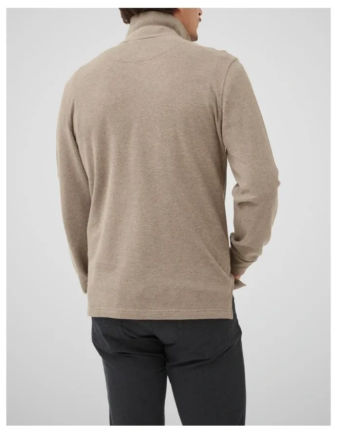 Rodd & Gunn Long Sleeve Sports Fit Gunn Polo in Latte