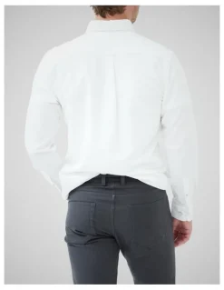 Rodd & Gunn Oxford Long Sleeve Sports Fit Shirt in Blanc