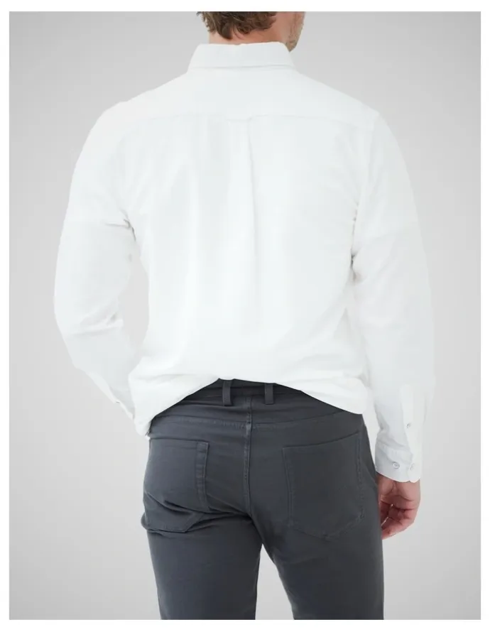 Rodd & Gunn Oxford Long Sleeve Sports Fit Shirt in Blanc