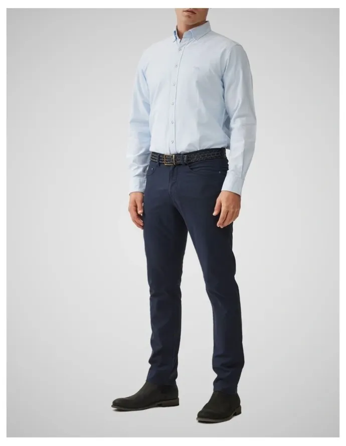 Rodd & Gunn Oxford Long Sleeve Sports Fit Shirt in Cornflower