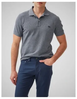 Rodd & Gunn The Gunn Sports Fit Polo in Denim